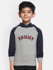 Tommy Hilfiger Boys Grey Hooded Sweatshirt