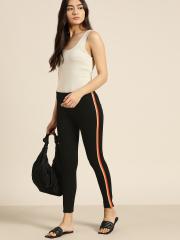 ether Women Black Solid Jeggings