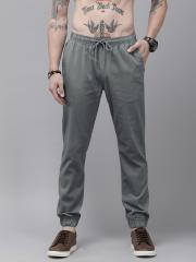 Roadster Men Grey Solid Joggers