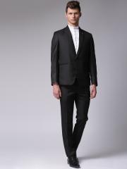 True Blue Men Black Single-Breasted Regular Fit Formal Suit