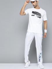 HRX By Hrithik Roshan Cricket Men Optic White Rapid-Dry Solid Track Pants