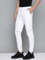 HRX By Hrithik Roshan Men Optic White Pure Cotton Bio-Wash Solid Joggers