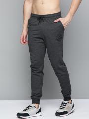 Harvard Men Charcoal Grey Solid Joggers