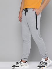 Harvard Men Grey Melange Solid Joggers