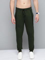 Harvard Men Olive Green Solid Joggers