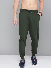 Harvard Men Olive Green Solid Joggers