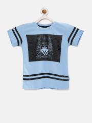 Manchester City FC Boys Blue Printed T-shirt