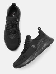 U S Polo Assn Men Black Solid Sneakers