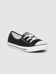 Converse Women Black & White Solid Sneakers