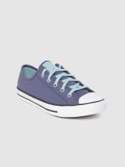 Converse Women Blue & White Solid Sneakers