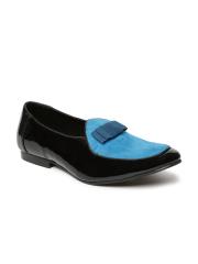 Franco Leone Men Blue & Black Colourblocked Loafers