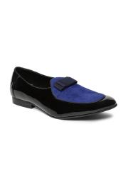 Franco Leone Men Blue & Black Colourblocked Loafers