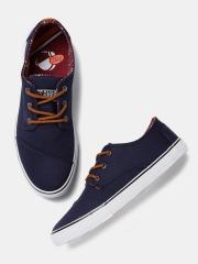 Kook N Keech Men Navy Blue Solid Sneakers