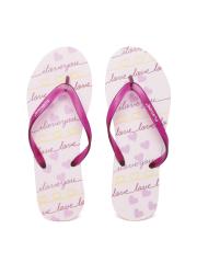 Flipside Women Pink Printed Flip-Flops