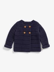 mothercare Boys Navy Blue Solid Cardigan