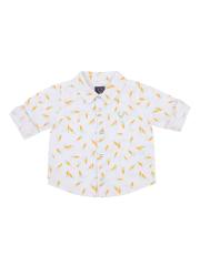 Allen Solly Junior Boys White Printed Casual Shirt