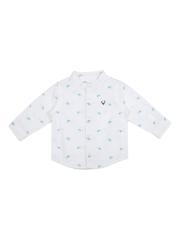 Allen Solly Junior Boys White Printed Casual Shirt