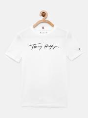 Tommy Hilfiger Boys White Printed T-shirt