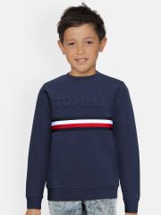 Tommy Hilfiger Boys Navy Blue EMBOSSED Sweatshirt