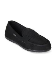 Liberty Men Black Solid Slip-On Loafers