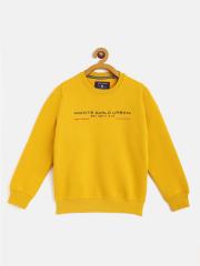 Monte Carlo Boys Mustard Yellow Sweatshirt with Printed Detail