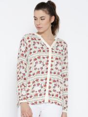 Vero Moda Women White Printed Shirt