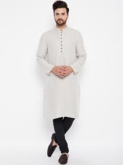 even Men Beige Solid Kurta