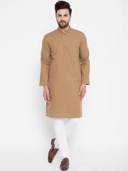 even Men Beige Solid Kurta