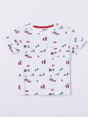 Juniors by Lifestyle Boys White Printed T-shirt