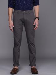 Allen Solly Men Grey Slim Fit Chinos Trousers