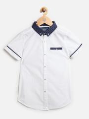 One Friday Boys White Casual Shirt