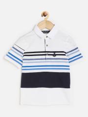 One Friday Boys White Striped Casual Shirt