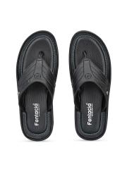 Fentacia Men Black Comfort Sandals