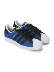 ADIDAS Originals Men Blue Colourblocked Leather Sneakers