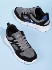 Nautica Men Grey & Black Colourblocked Sneakers