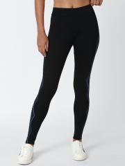 FOREVER 21 Women Black Solid Leggings