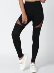 FOREVER 21 Women Black Solid Leggings