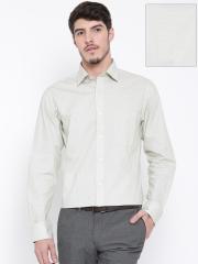 Arrow Men Beige Printed Formal Shirt