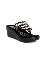 Catwalk Women Black Solid Wedges