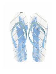 United Colors of Benetton Women Sky Blue Flip Flops