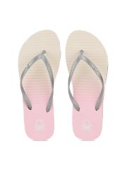 United Colors of Benetton Women Beige & Pink Flip Flops