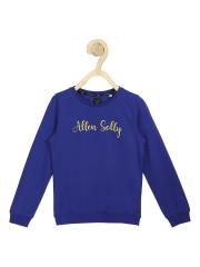 Allen Solly Junior Girls Blue Printed Sweatshirt