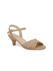 CERIZ Women Beige Gladiators Sandals