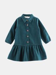 Beebay Girls Green Drop-Waist Dress