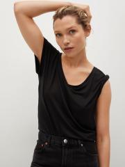 MANGO Women Black T-shirt