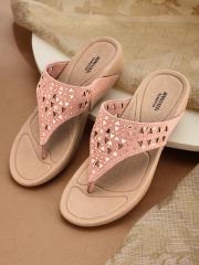 Anouk Women Pink Embellished Wedges