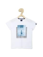 Allen Solly Junior Boys White Printed T-shirt