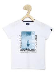 Allen Solly Junior Boys White Printed T-shirt