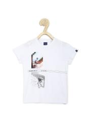 Allen Solly Junior Boys White Printed T-shirt