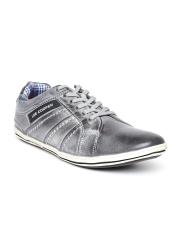 Lee Cooper Men Grey Leather Sneakers